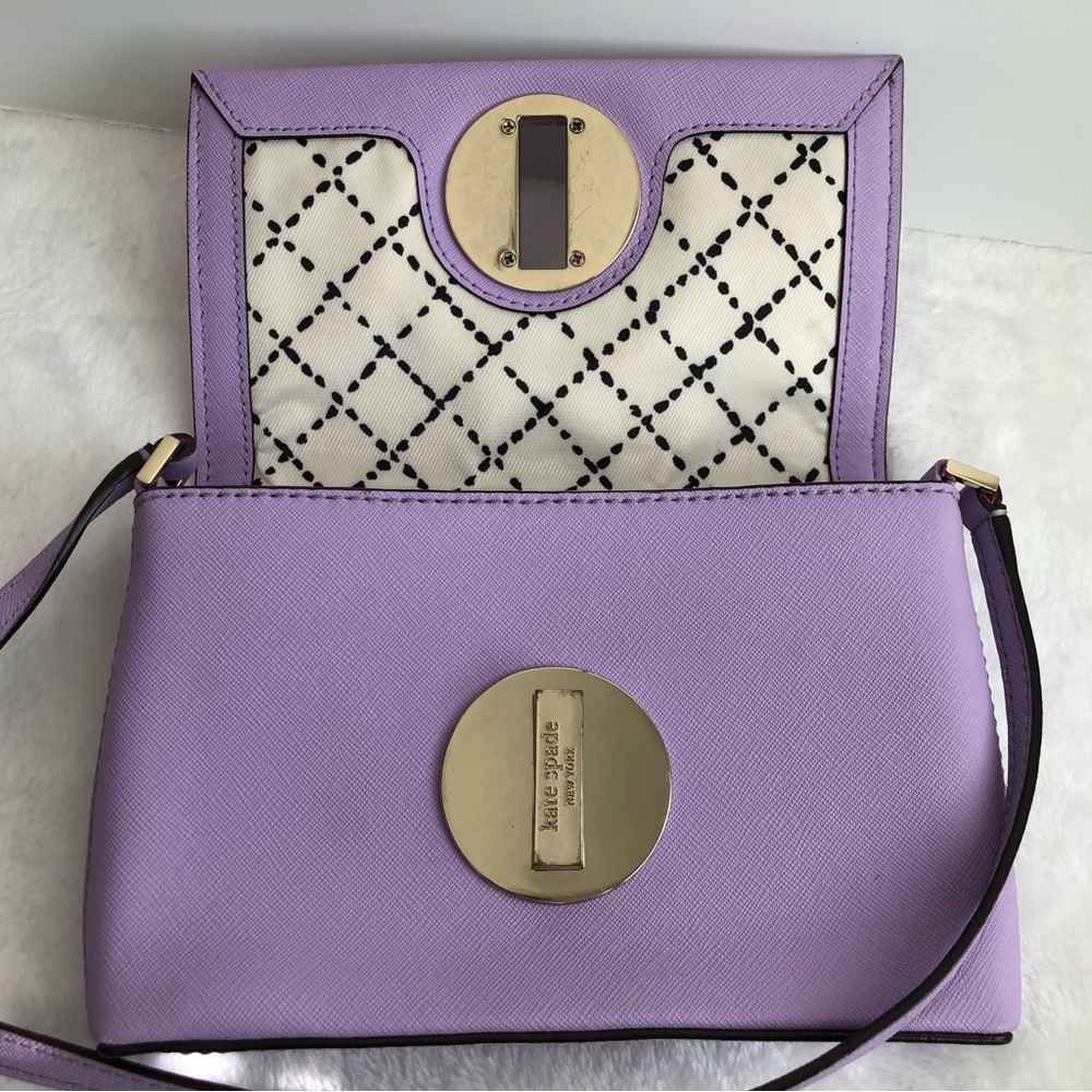 Kate spade Turn Lock Crossbody, Lavender - Picture 7 of 12